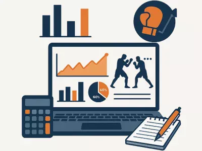 Ilustración análisis profesional de apuestas UFC con estadísticas
