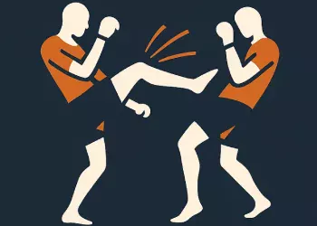 Ilustración análisis técnico striking UFC