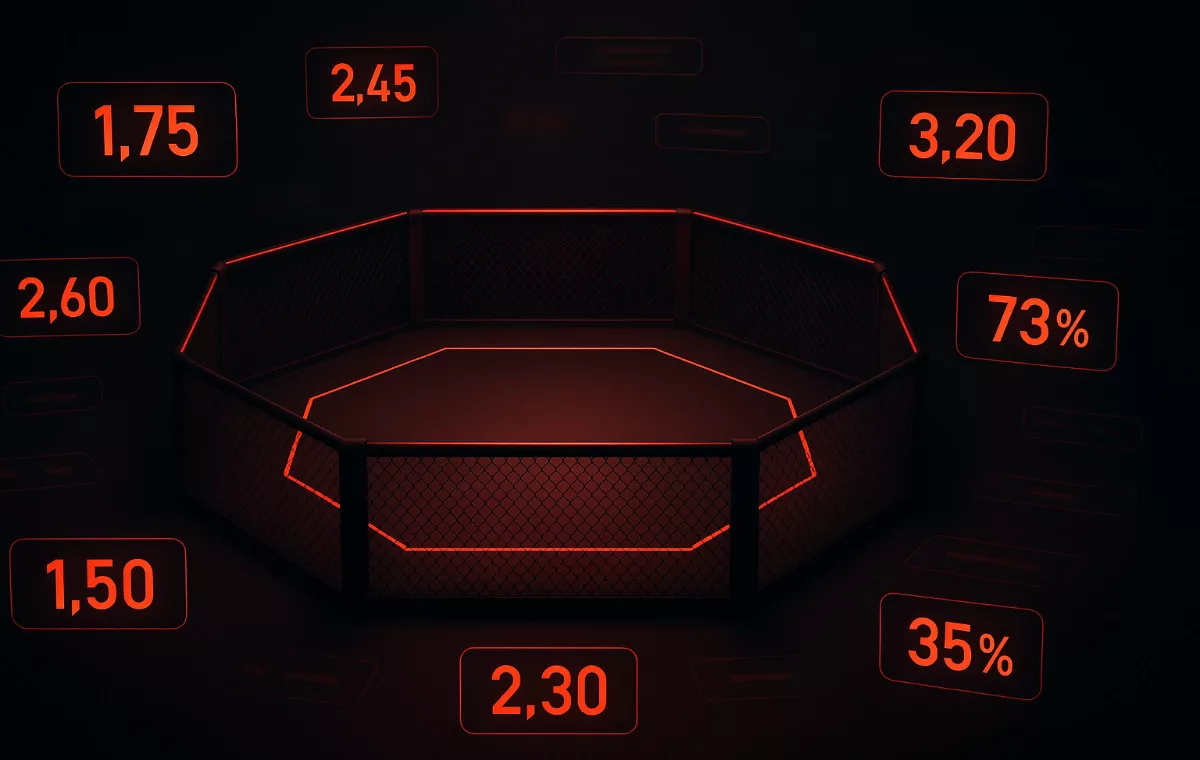 Guía completa de tipos de apuestas en UFC con octágono y cuotas de mercados