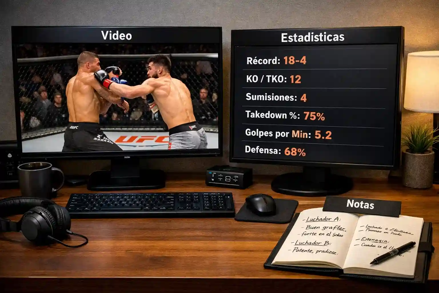 Configuración de investigación con UFC Fight Pass para apuestas