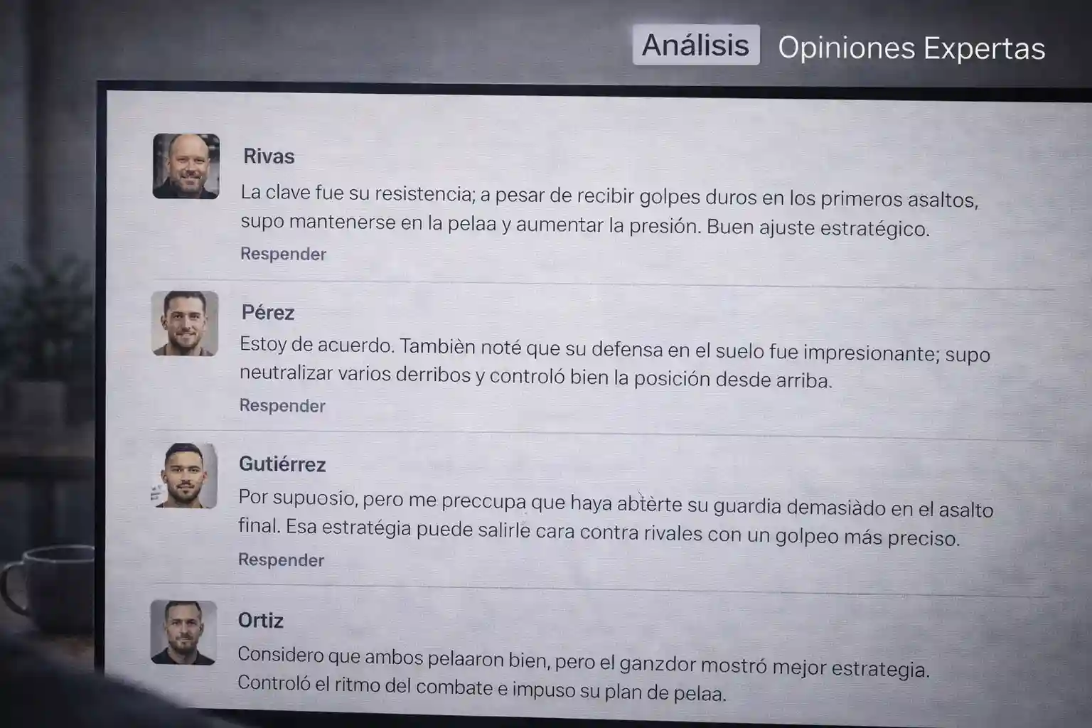 Discusión de análisis de apuestas UFC en foro especializado